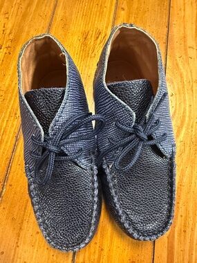 Men's Navy Chukka Moc Toe Boots
